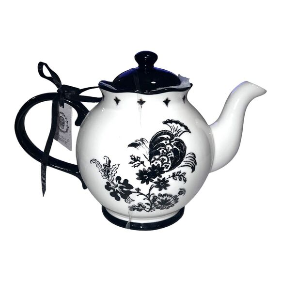 Potters Studio Victorian Skull Couple Teapot Halloween Gothic Mortar Bone 2 Side - Picture 5 of 8